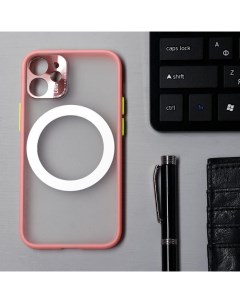 Чехол для iPhone 12 mini с окантовкой пластиковый розовый Luazon home