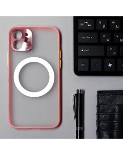 Чехол для iPhone 12 с окантовкой пластиковый розовый Luazon home