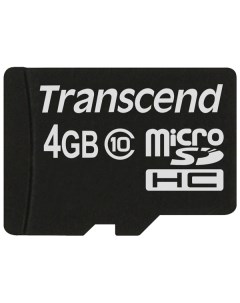 Карта памяти Micro SDHC TS4GUSDC10 4GB Transcend