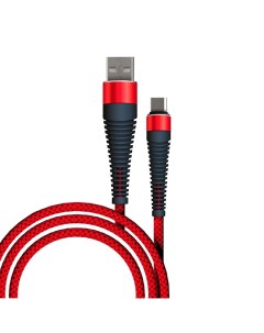 Кабель Fishbone USB Type C 3А 1м красный 50184 Borasco
