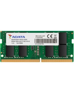 Оперативная память 16Gb DDR4 3200MHz SO DIMM AD4S320016G22 RGN Adata