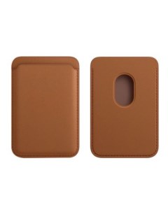 Картхолдер кожаный бумажник съемный магнитный кошелек MagSafe Wallet для iPhone коричневый Nobrand