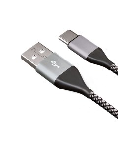 Кабель USB Type C CE 464S 2 1A 1м серебристый нейлон Akai