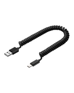 Кабель USB Type C 2А 2м витой черный 21974 Borasco