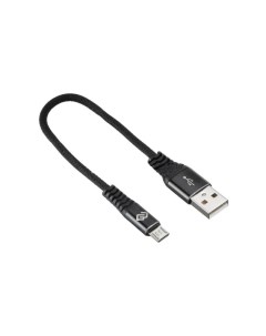 Кабель USB A m micro USB B m 0 15м black Digma