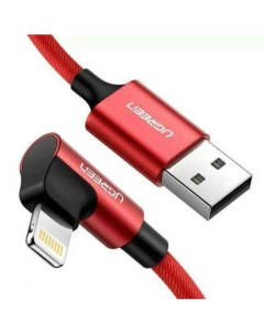 Кабель угловой US299 60555 Right Angle USB A to Lightning Cable 1м Красный Ugreen