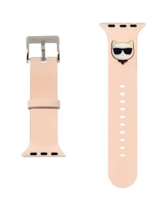 Ремешок Silicone Choupette head для Apple Watch 41 38 мм розовый Karl lagerfeld