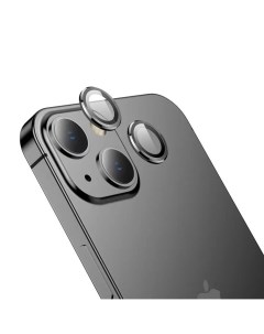 Защитное стекло на линзы камеры Apple iPhone 14 14 Plus V12 plus 3D черное Hoco