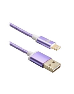 Кабель USB Style Lightning USB A 2 сторонние коннекторы нейлон 1 м фиолетовый Acd