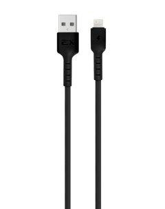 Кабель Flow USB Lightning 3A 1m Silicone Black EX K 1261 Exployd