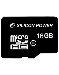 Карта памяти Micro SDHC SP016GBSTH010V10 16GB Silicon power