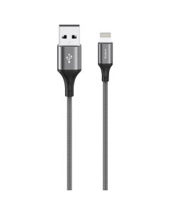 Кабель BASIC USB 2 0 lightning 1 2м 2 1A серый Olmio