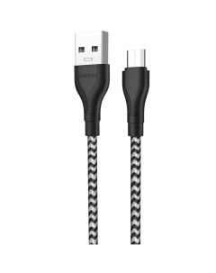 Кабель USB 2 0 A m micro USB 2 0 B m 1м BX39 Beneficial Черный Белый Borofone
