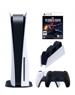 Игровая приставка PlayStation 5 3 ревизия 2 й геймпад черный зарядное Человек паук Sony