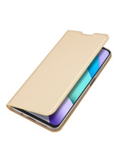Чехол книжка для Xiaomi Redmi 10 Skin Pro золотой Dux ducis