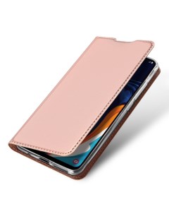 Чехол книжка для Poco M3 Pro 5G 4G Redmi Note 10 5G розовый Dux ducis