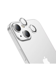 Защитное стекло для камеры iPhone 14 14 Plus V12 plus 3D серебряное Hoco