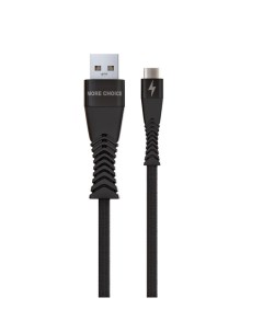 Дата кабель K41Sa Smart USB 3 0A для Type C нейлон 1м Black More choice