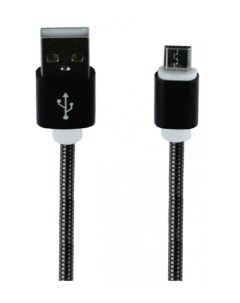 Кабель USB micro металлическая оплетка Black 1 м Liberty project