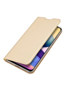 Чехол книжка для Samsung Galaxy A22 4G Skin Pro золотой Dux ducis