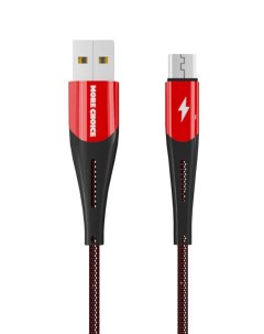 Дата кабель K41Sm New Smart USB 3 0A для micro USB нейлон 1м Red Black More choice