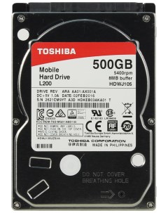 Жесткий диск L200 500ГБ HDWJ105UZSVA Toshiba