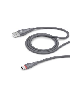 Кабель Ceramic USB micro USB 1м серый 72286 Deppa