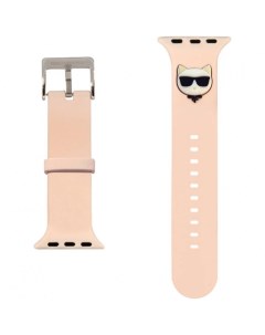 Ремешок Silicone KLAWLSLCP для Apple Watch 45 44 42 мм Розовый Karl lagerfeld