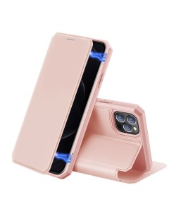 Чехол книжка для iPhone 12 Pro Max 6 7 Skin X розовый Dux ducis