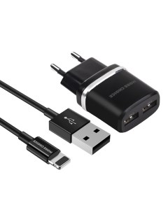 Сетевое зарядное устройство 2USB 2 4A для Lightning 8 pin NC22i Black More choice