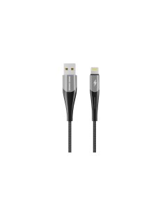 Дата кабель K41Si New Smart USB 2 4 для Lightning 8 pin нейлон 1м Silver Black More choice