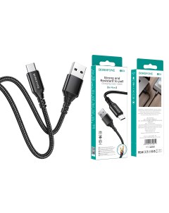 Кабель BX54 Ultra bright for micro USB 2 4A 1метр 2 4А черный Borofone