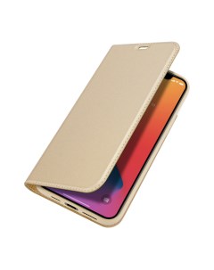 Чехол книжка для iPhone 12 Pro Max 6 7 Skin series золотой Dux ducis