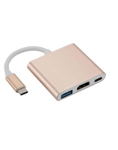 Аксессуар Адаптер для APPLE MacBook Multiport Type C USB HDMI Type C Gold 057513 Vbparts