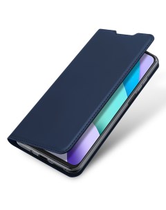 Чехол книжка для Xiaomi Redmi 10 Skin Pro синий Dux ducis