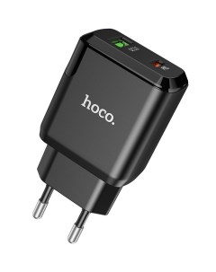 Сетевое зарядное устройство быстрое PD QC 3 0 USB USB Type C N5 Favor Черное Hoco
