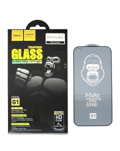 Защитное стекло для iPhone 14 Pro Max Full Screen G1 черное Hoco