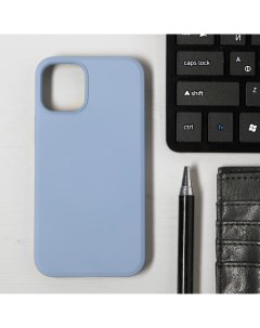 Чехол для телефона iPhone 12 mini Soft touch силикон голубой Luazon home