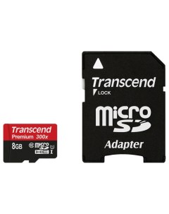 Карта памяти Micro SDHC Premium TS8GUSDU1 8GB Transcend