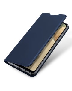 Чехол книжка для Samsung Galaxy A12 Skin Series синий Dux ducis