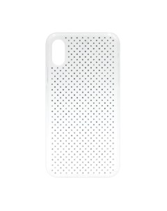 Чехол силиконовый для iPhone X XS прозрачный со стразами Grand price
