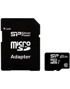 Карта памяти Elite Gold microSDHC 32GB адаптер SP032GBSTHBU1V1GSP Silicon power