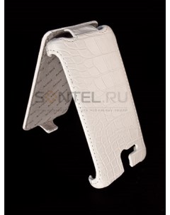 Чехол книжка Armor для Sony Xperia U крокодил белый Armor case