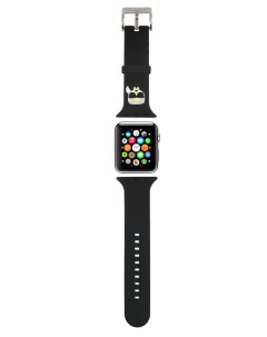Ремешок для Apple watch 45 44 42 mm black Karl lagerfeld