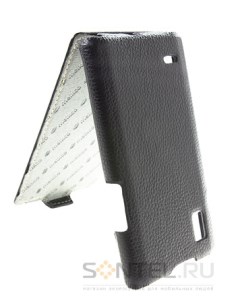 Чехол книжка Premium Jacka Type для LG L9 P760 Optimus черный Melkco