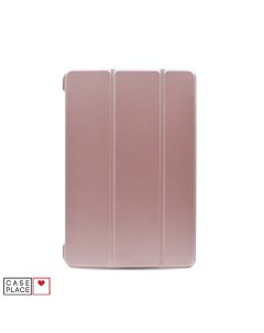 Чехол книжка для планшета iPad mini 1 2 3 4 5 розовое золото с силиконовой основой Case place