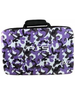 Чехол сумка Travel Handbag Purple Camouflage для PS5 Dobe