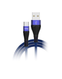 Кабель Forza USB Type C 1 0 m синий Tfn