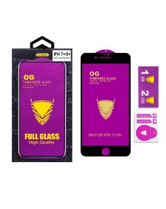 Защитное стекло для iPhone 7 8 Plus 3D черное Og
