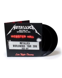 Metallica Live At Webster Hall New York September 27th 2016 3LP Blackened recordings